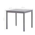 Juego de comedor de jardín 5 pzas madera maciza de acacia gris