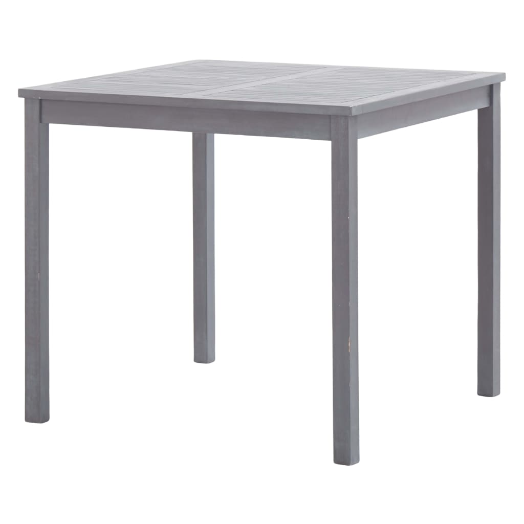 Juego de comedor de jardín 5 pzas madera maciza de acacia gris