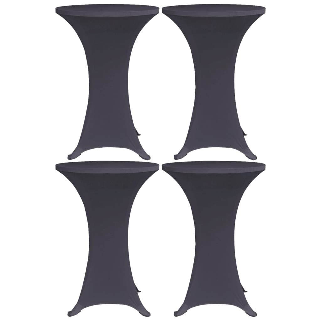 Funda elástica para mesa 2 unidades 60 cm gris antracita