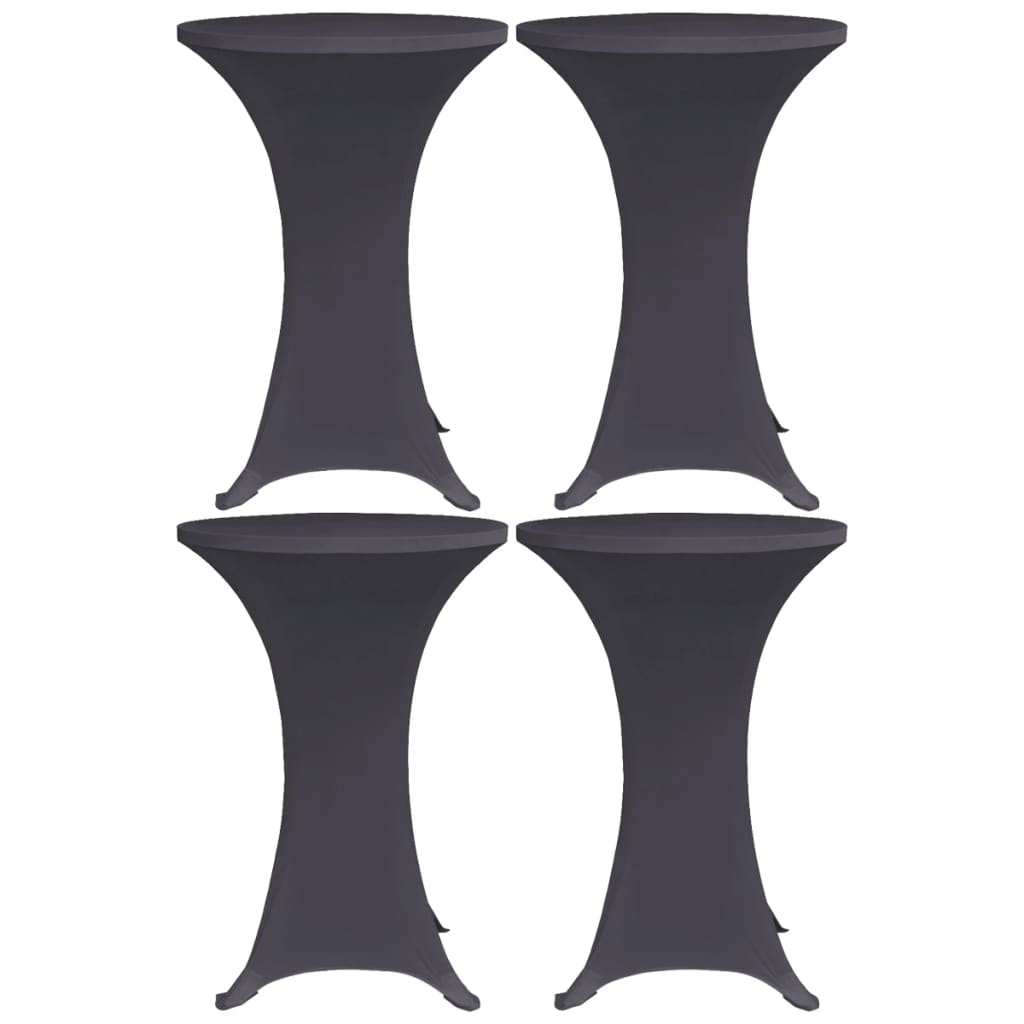 Funda elástica para mesa 2 unidades 60 cm gris antracita