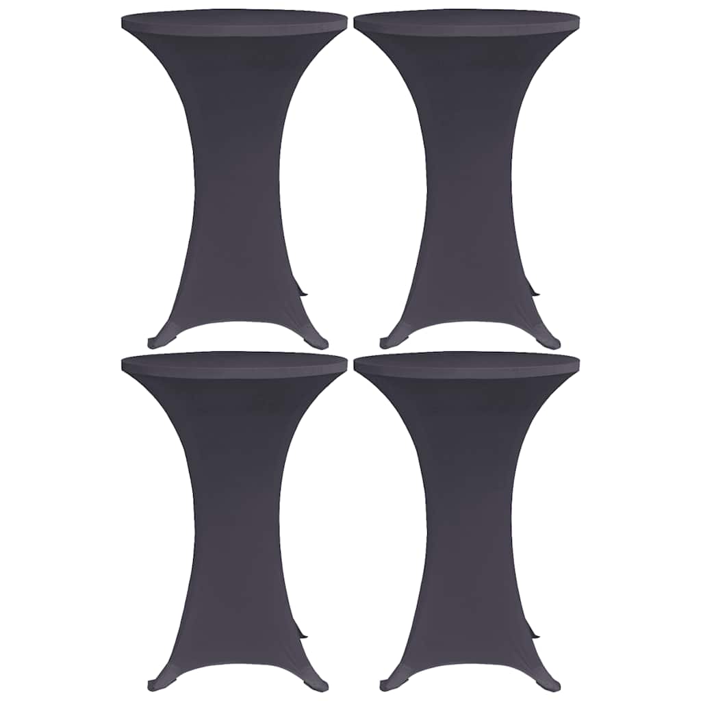 Funda elástica para mesa 2 unidades 60 cm gris antracita