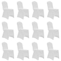 Funda de silla elástica 12 unidades blanca