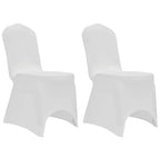 Funda de silla elástica 12 unidades blanca