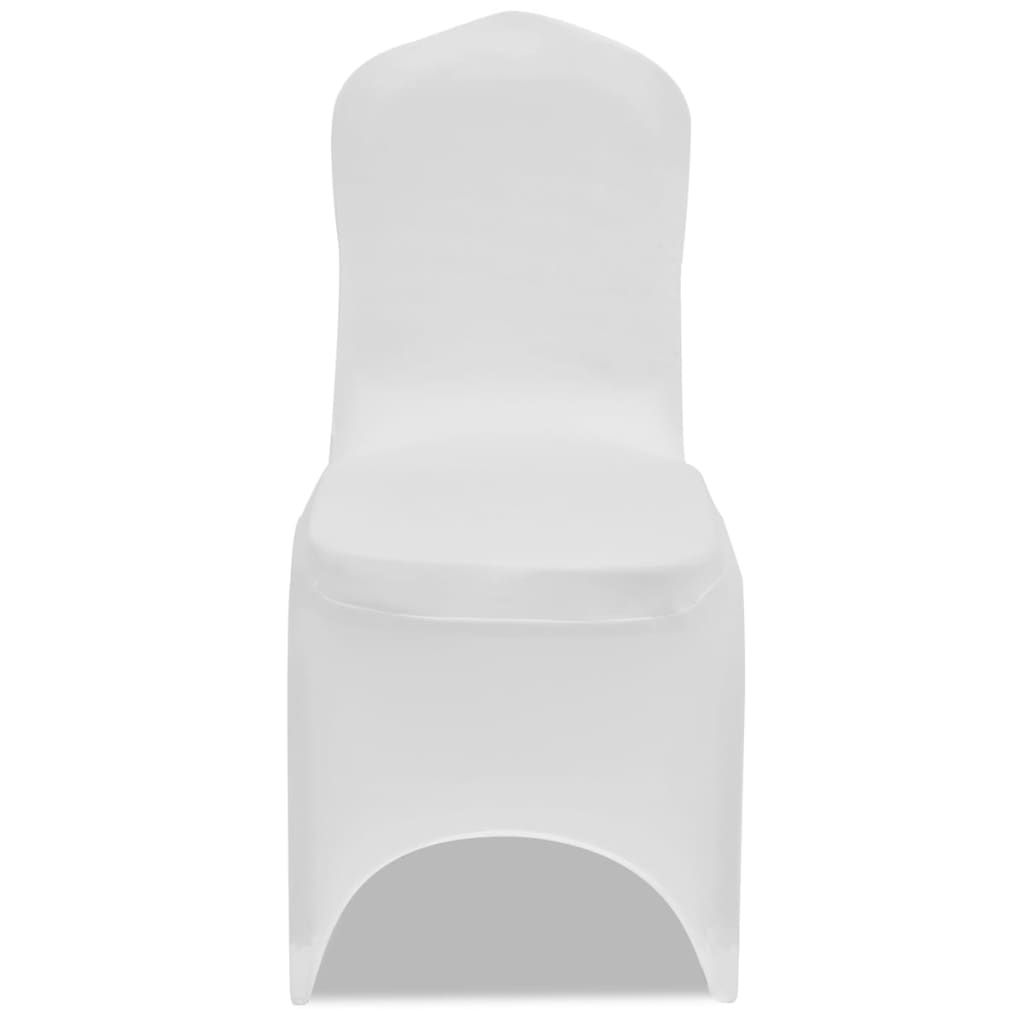 Funda de silla elástica 12 unidades blanca