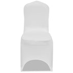 Funda de silla elástica 12 unidades blanca