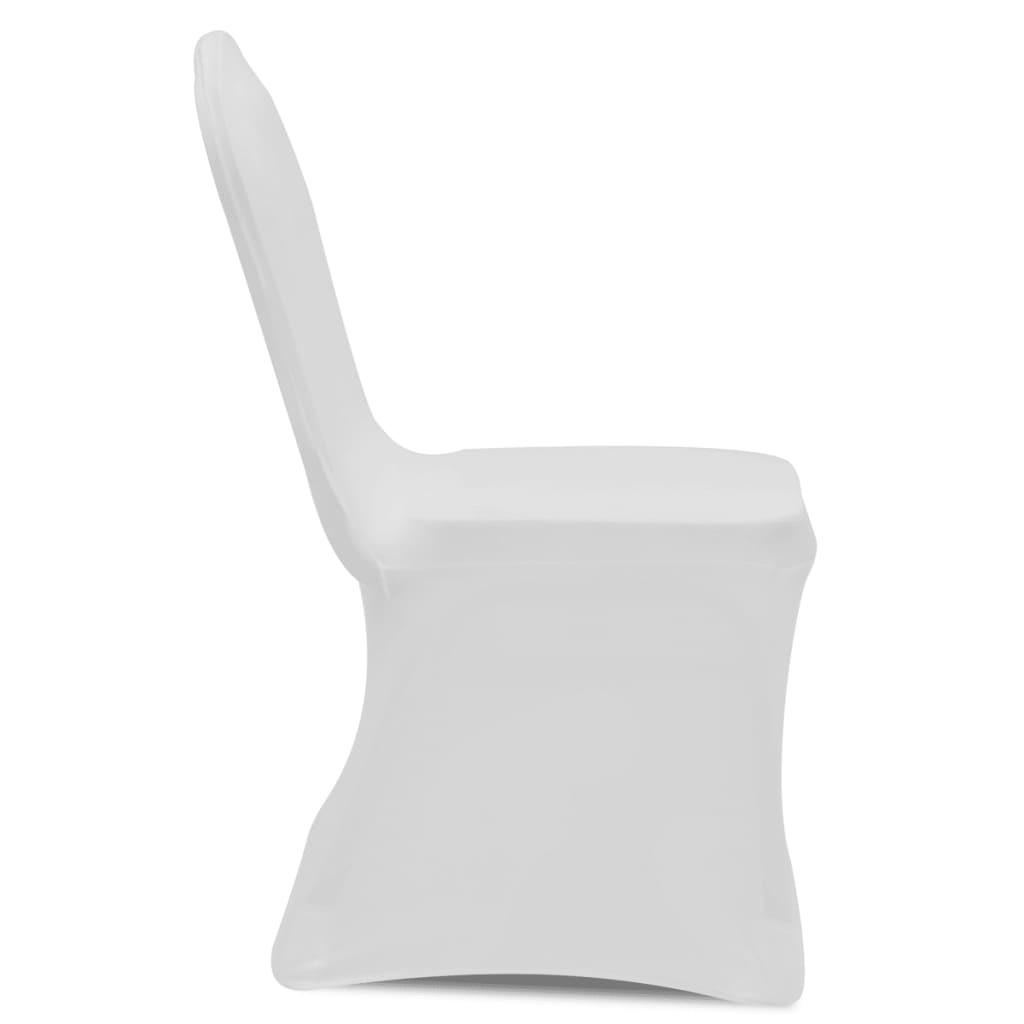 Funda de silla elástica 12 unidades blanca