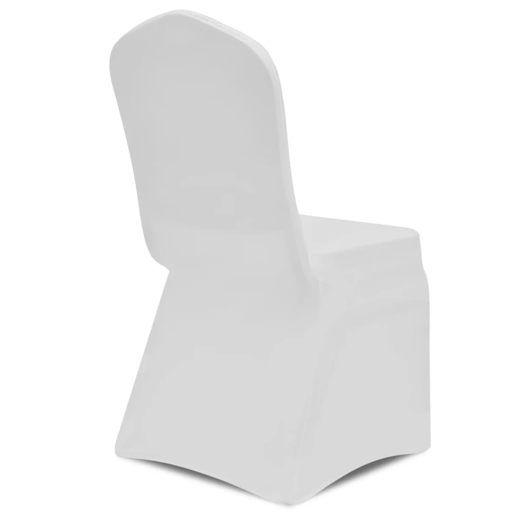 Funda de silla elástica 12 unidades blanca