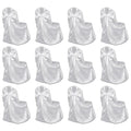 Funda de silla para banquete de boda 12 unidades blanco