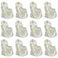 Funda de silla para banquete de boda 12 unidades crema