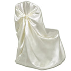 Funda de silla para banquete de boda 12 unidades crema