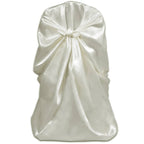 Funda de silla para banquete de boda 12 unidades crema