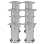 8x Patas de sofá redondas cromadas 120 mm