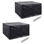 Fundas muebles de jardín 2 uds 4 pers 8 ojales ratán 113x113cm