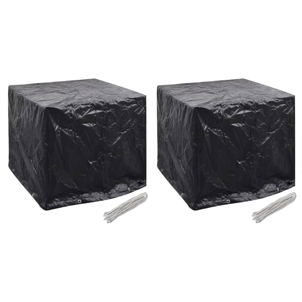 Cubierta de muebles de jardín forma L 12 ojales 250x250x90 cm