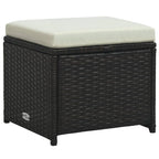 Set muebles de jardín 6 piezas y cojines ratán sintético marrón