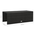 Set muebles de jardín 6 piezas y cojines ratán sintético marrón