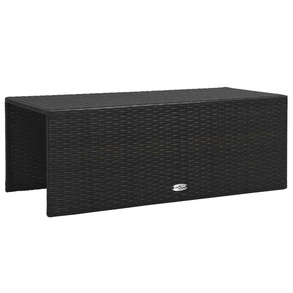 Set muebles de jardín 6 piezas y cojines ratán sintético marrón