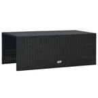Set muebles de jardín 6 piezas y cojines ratán sintético negro