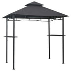 Cenador de BBQ acero antracita 240x150x255 cm