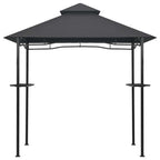Cenador de BBQ acero antracita 240x150x255 cm