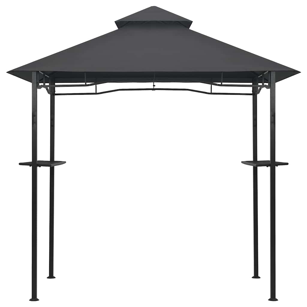 Cenador de BBQ acero antracita 240x150x255 cm
