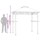 Cenador de BBQ acero antracita 240x150x255 cm