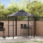 Cenador de BBQ acero antracita 240x150x255 cm