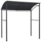 Cenador de barbacoa acero gris antracita 215x150x220 cm