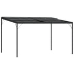 Cenador con tejado aluminio y acero gris antracita 4x3x2,5 m