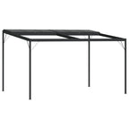 Cenador con tejado aluminio y acero gris antracita 4x3x2,5 m