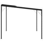 Cenador con tejado aluminio y acero gris antracita 4x3x2,5 m