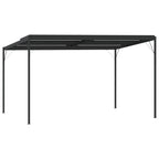 Cenador con tejado aluminio y acero gris antracita 4x3x2,5 m