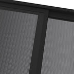 Cenador con tejado aluminio y acero gris antracita 4x3x2,5 m