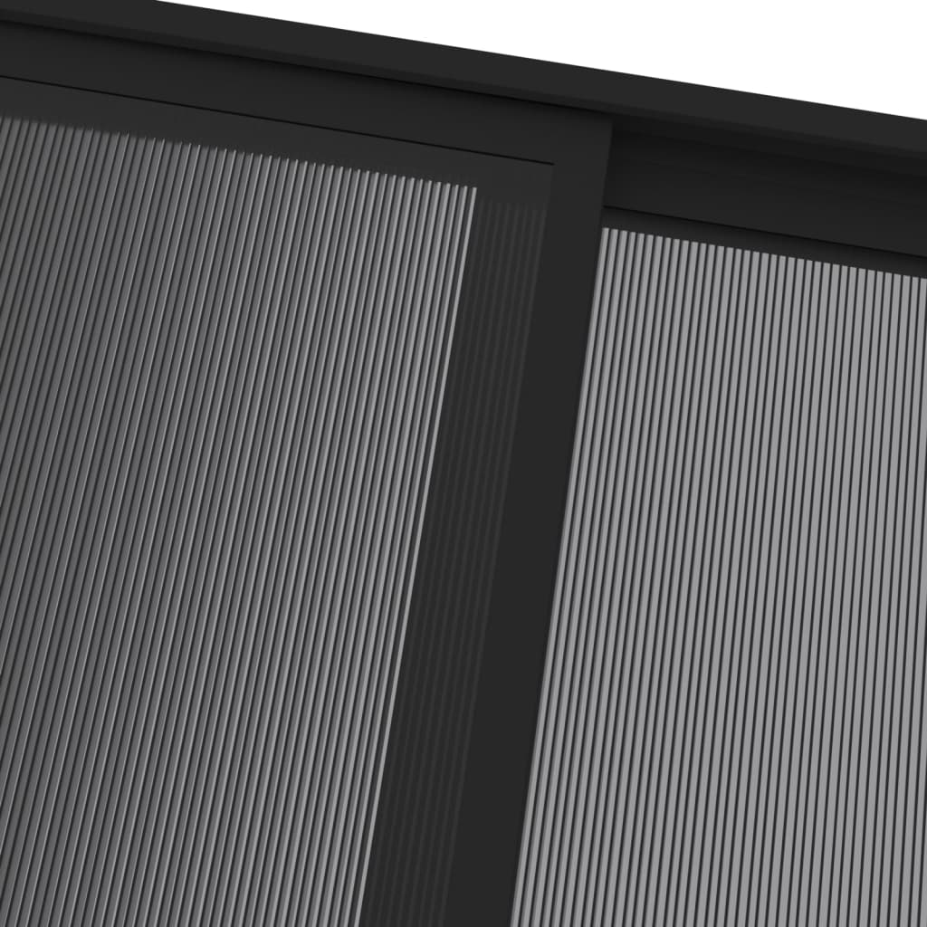 Cenador con tejado aluminio y acero gris antracita 4x3x2,5 m
