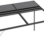 Cenador con tejado aluminio y acero gris antracita 4x3x2,5 m