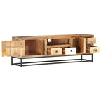 Mueble para TV de madera maciza reciclada 120x30x40 cm