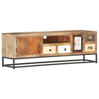 Mueble para TV de madera maciza reciclada 120x30x40 cm