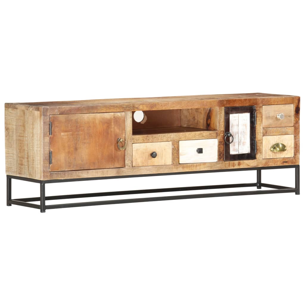Mueble para TV de madera maciza reciclada 120x30x40 cm