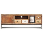 Mueble para TV de madera maciza reciclada 120x30x40 cm