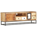 Mueble para TV de madera maciza reciclada 120x30x40 cm