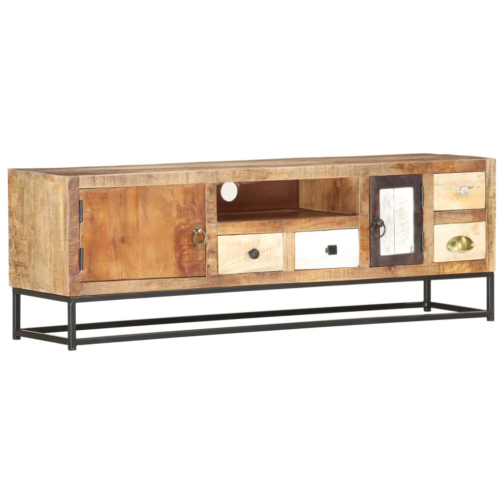 Mueble para TV de madera maciza reciclada 120x30x40 cm