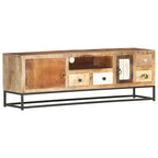 Mueble para TV de madera maciza reciclada 120x30x40 cm