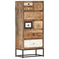 Cómoda de madeira maciça reciclada 45x30x105 cm