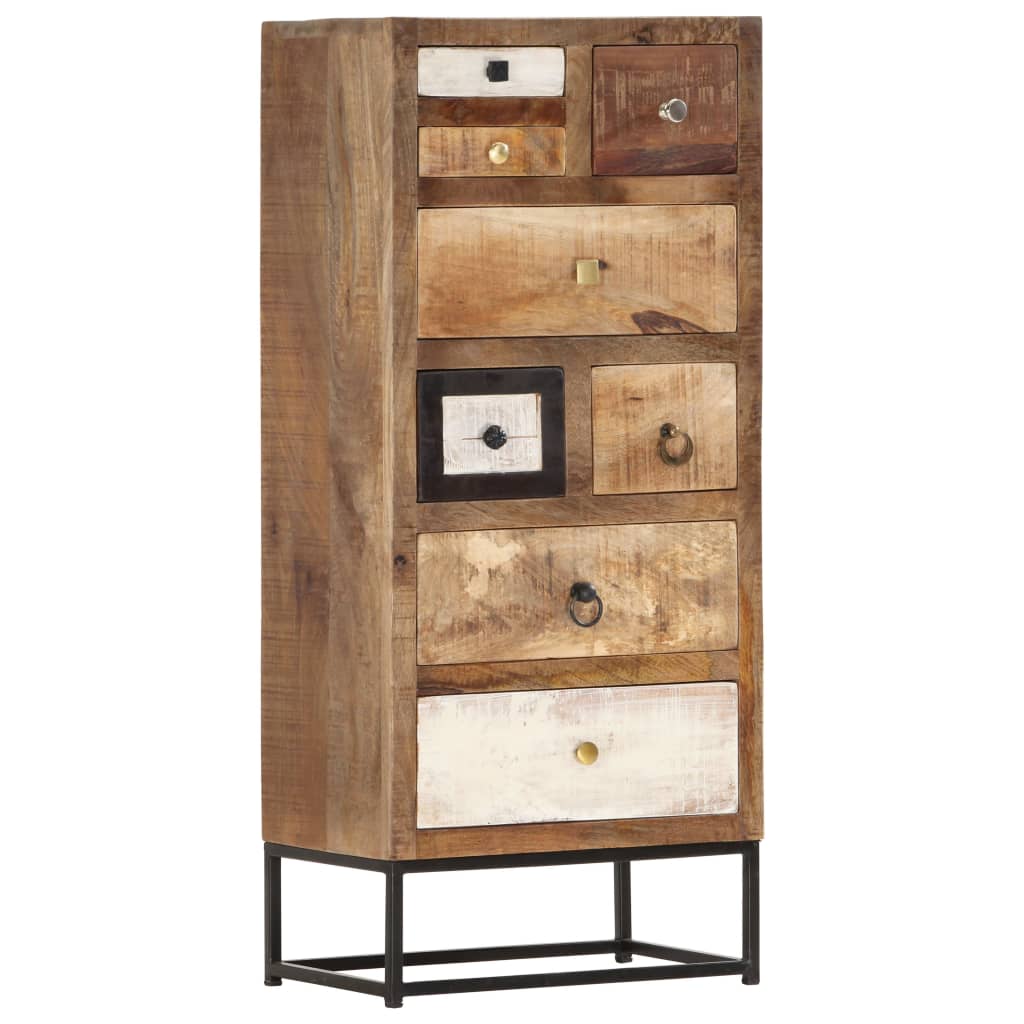 Cajonera de madera maciza reciclada 45x30x105 cm