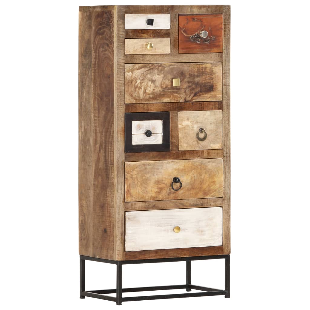 Cajonera de madera maciza reciclada 45x30x105 cm