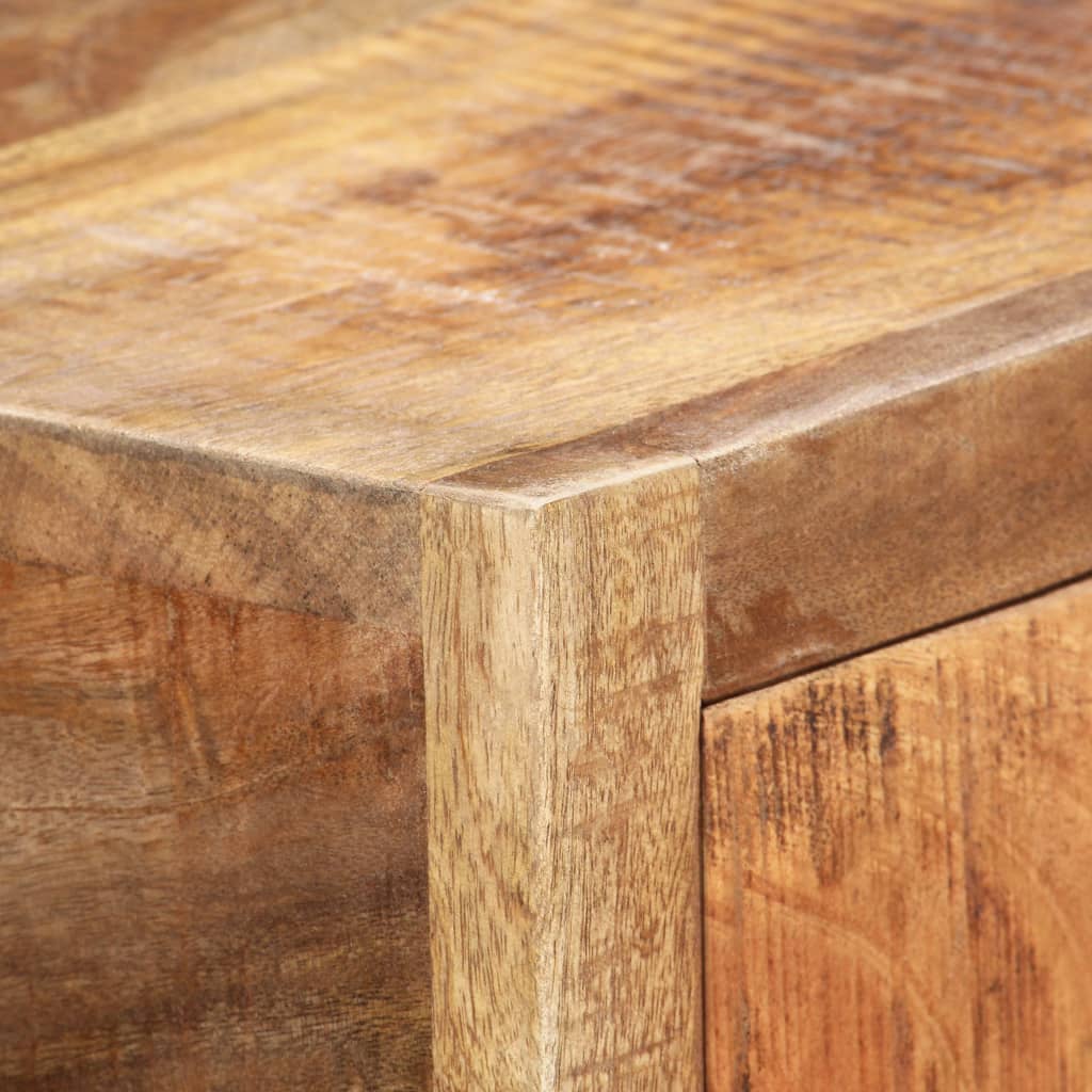 Mesa consola de madera maciza reciclada dorado 90x30x75 cm