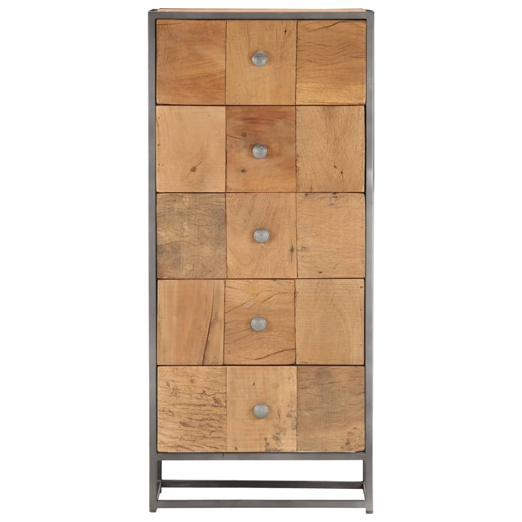 Cajonera de madera maciza reciclada 45x30x100 cm