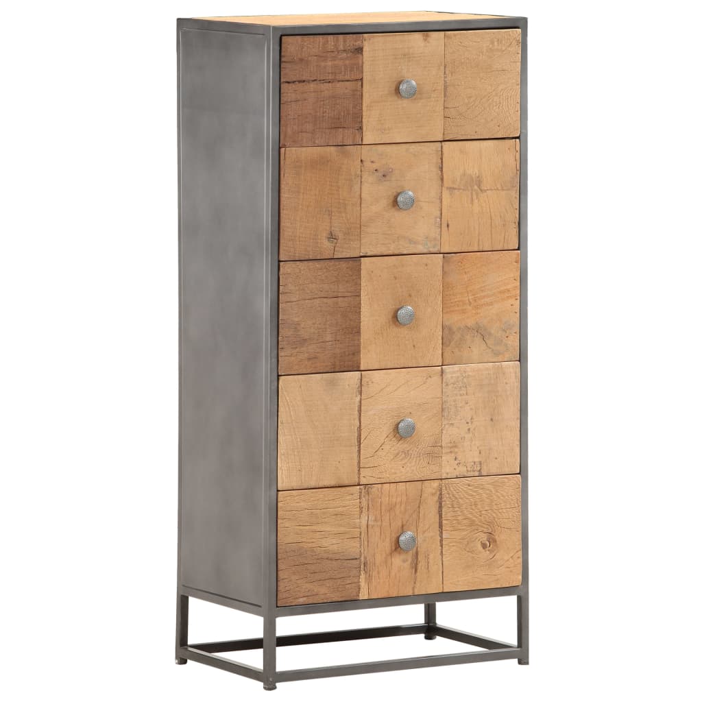 Cajonera de madera maciza reciclada 45x30x100 cm