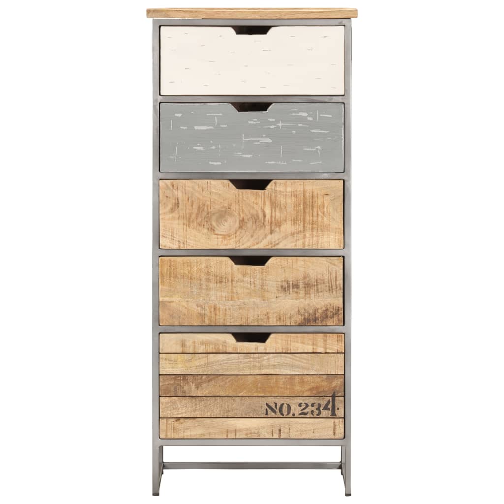 Cajonera de madera maciza de mango 45x30x105 cm