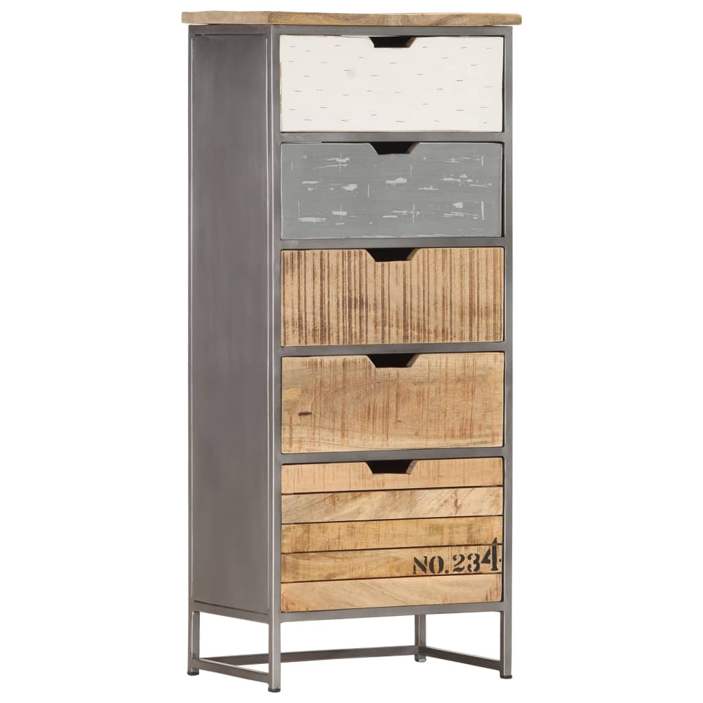Cajonera de madera maciza de mango 45x30x105 cm